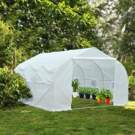 Outsunny® Estufa Plástico Branco 350x300x200cm