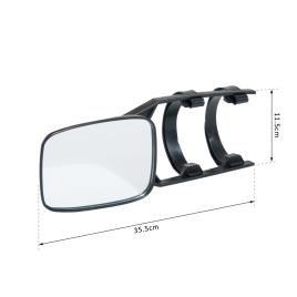 HomCom® Jogo de 2 espelhos retrovisores Universais para Autocaravana Camião e Remoques– Cor Preto - 35.5 x 11.5 x 6.5cm