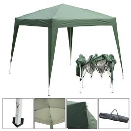 Outsunny Tenda Dobrável para Exterior para Jardim parque de campismo Festa Loja Eventos – Cor Verde Escuro – Aço e Oxford - 3 x 3m