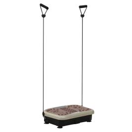 HOMCOM Plataforma de Vibração com 2 Bandas Elásticas para Treinamento de Fitness 200 W com Controle Remoto e Carga 120 kg