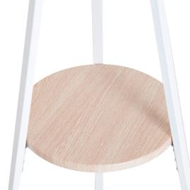 HOMCOM Cabide de suporte de metal para pendurar sacos de roupa 9 ganchos com prateleira em forma de árvore Cabide Vintage 45x45x180cm