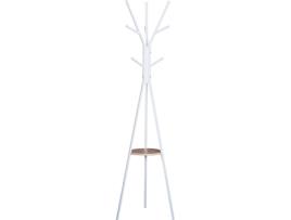 Cabide HOMCOM 831-174WT Branco (Metal - 45 x 45 x 180 cm)