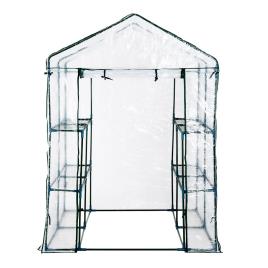 Outsunny® Estufa Transparente de jardim Viveiro Caseiro Platas com 3 Andares 143x143x195cm