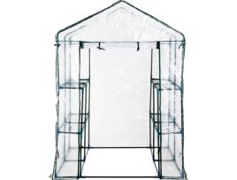 Estufa HOMCOM 01-0472 Transparente (143x143x195 cm)
