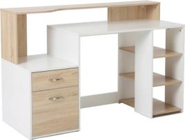 Secretária HOMCOM Branco (140x55x92cm - MDF)