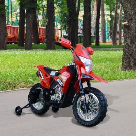 HOMCOM Moto Elétrica Carro Triciclo sem pedais para crianças 3 + anos de brinquedo Walker com luzes e suporte de música rodas 107x53x70cm