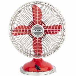 HKOENIG Ventilador de Metal, 3 Velocidades, 4 Lâminas, Design Retro.