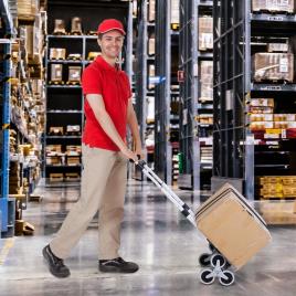 DURHAND Carrinho de mão portátil para escada com rodas carrega carrinho dobrável de 70 kg para o mercado e armazéns de entrega