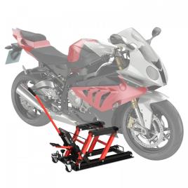 DURHAND Macaco hidráulico de aço para motocicleta Suporte 680 kg 110x36x67 cm Preto e Vermelho