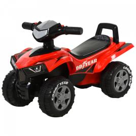HOMCOM Quadriciclo elétrico para crianças +12 meses com sons de luzes 60x38x42 cm Vermelho