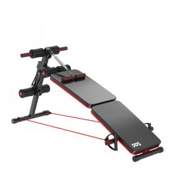 HOMCOM Banco dobrável ajustável em altura para casa 47x142x50-66 cm Preto