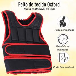 HOMCOM Colete de treinamento Máximo de 15 kg Velcro Cinto duplo