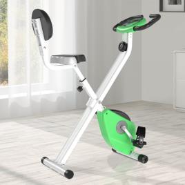 HOMCOM Bicicleta estática para exercícios profissionais Altura ajustável 43x97x109 cm Verde