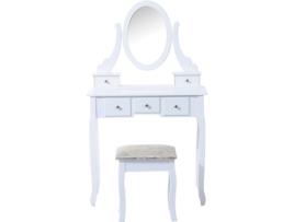 Toucador HOMCOM Branco (80x40x140 cm)