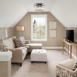 HOMCOM Lâmpada de teto de cristal moderno Lâmpada de cristal K9 para lâmpadas E14 de máx. 40W ?45x30 cm prata