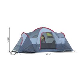 Outsunny tenda Barraca de acampamento grande com bolsa de transporte 455x230x180 cm