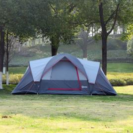 Outsunny tenda Barraca de acampamento grande com bolsa de transporte 455x230x180 cm