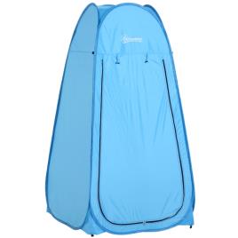 Outsunny Barraca de Acampamento 100x100x185 cm Instantâneo Tipo Carpa Trocador de Chuveiro Banheiro WC para Camping