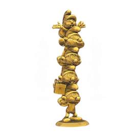 Collectoys A Figura Da Coluna De Resina Edição Limitada Estrumpfes Ouro 50 Cm