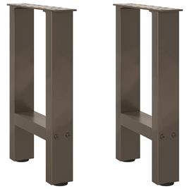 vidaXL Pernas mesa centro 2 pcs 28x(42-43) cm aço natural