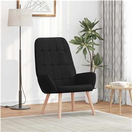 vidaXL Cadeira de descanso tecido preto