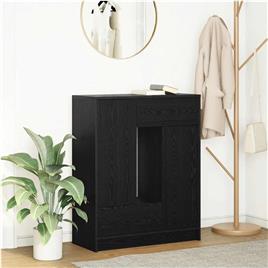 vidaXL Aparador c/ gavetas e portas 73x31x90 cm carvalho preto