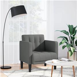 vidaXL Poltrona com apoio de braços 53 cm tecido cinzento-escuro