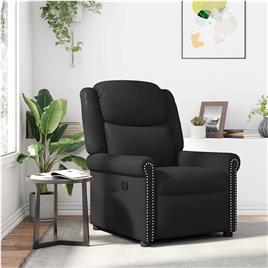 vidaXL Poltrona reclinável couro artificial preto brilhante