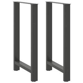 vidaXL Pernas mesa centro 2 pcs 60x(100-101) cm aço antracite