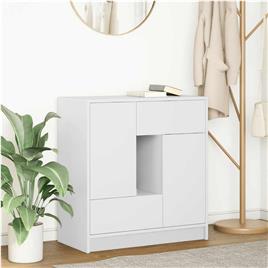 vidaXL Aparador c/ gavetas e portas 70,5x34x74,5 cm branco