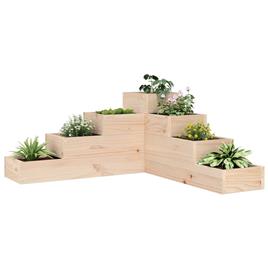 vidaXL Floreira de jardim com 4 níveis 80,5x79x36 cm pinho maciço