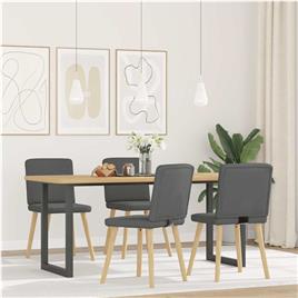 vidaXL Cadeiras de jantar 4 pcs tecido cinzento-escuro