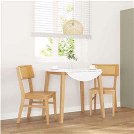 vidaXL Cadeiras de jantar 2 pcs madeira de seringueira maciça