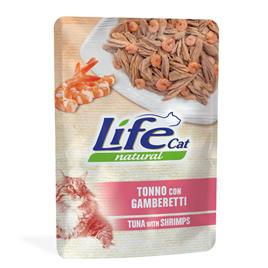 Life Cat Natural Adult 12 x 70 g - Pack económico - Atum com camarão