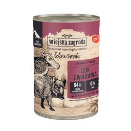 Wiejska Zagroda Dog 12 x 400 g - Javali com vaca