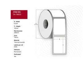 Label 51 x 32mm, Core 76mm,