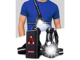 Lâmpada de peito para corrida - YANSION - USB recarregável - Super brilho - Ângulo ajustável - 3 modos de iluminação