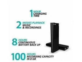 - Mini Gravador Digital Ativado Por Voz com Caneta Usb Reprodutor de Mp3 para Gravação 16 Gbpreto YEMAESRE