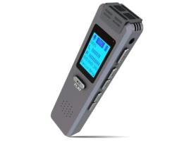  - Gravador de Voz com Bateria de 180 Horas 32G Protegido Por Senha Microfone Embutido com Reprodução Preto YEMAESRE