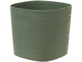Pote com reserva de água - GARDEN ID Respect - Verdigris 40 x 40 cm - 100 lixo doméstico - 100 reciclável - Superfície estruturada.