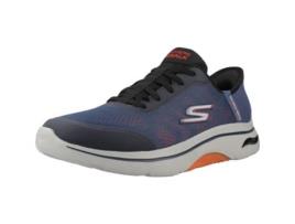 Sapatos De Homem Skechers Go Walk Arch Tecido Azul (44)