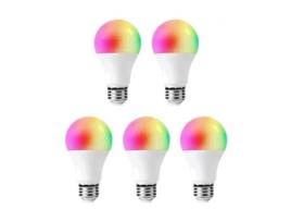 Conjunto de 5 lâmpadas LED inteligentes Zigbee E27 Rgbcct R9077-5Pack WOOX