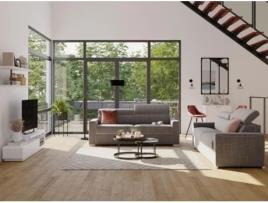 Sofá Cama DUNLOPILLO (196 x 94 x 100 Tamanho Cama: 140 - 159 cm - Veludo - Cinzento)