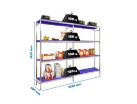 Estante Metálica Simoninox Initial 4pp/1600x3290x500