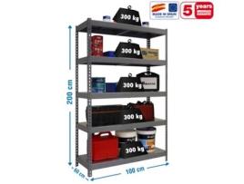 Bricoforte 1006-5 Metal Cinza/galva Prateleira Metálica
