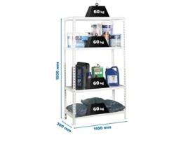 Estante Metálica Ecoclick Superplus 4/300 Branco