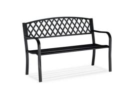 Banco de jardim de metal com padrão trançado B2X
