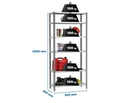 Estante Metálica Comfort Mini 6/300 Antracite/branco