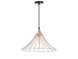Candeeiro de Teto Opole em Ouro Rosa 40x40x18cm O91