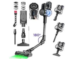 Aspiradore Verticai Yanhama H3 Sucção Poderosa De 38kpa/550w Autonomia De Até 60min Cabo Giratório De 180° Ideal Para Carpetes E Cabelos De Animais